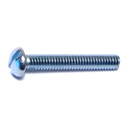 Midwest Fastener #12-24 x 1-1/2 in Slotted Round Machine Screw, Zinc Plated Steel, 20 PK 61203